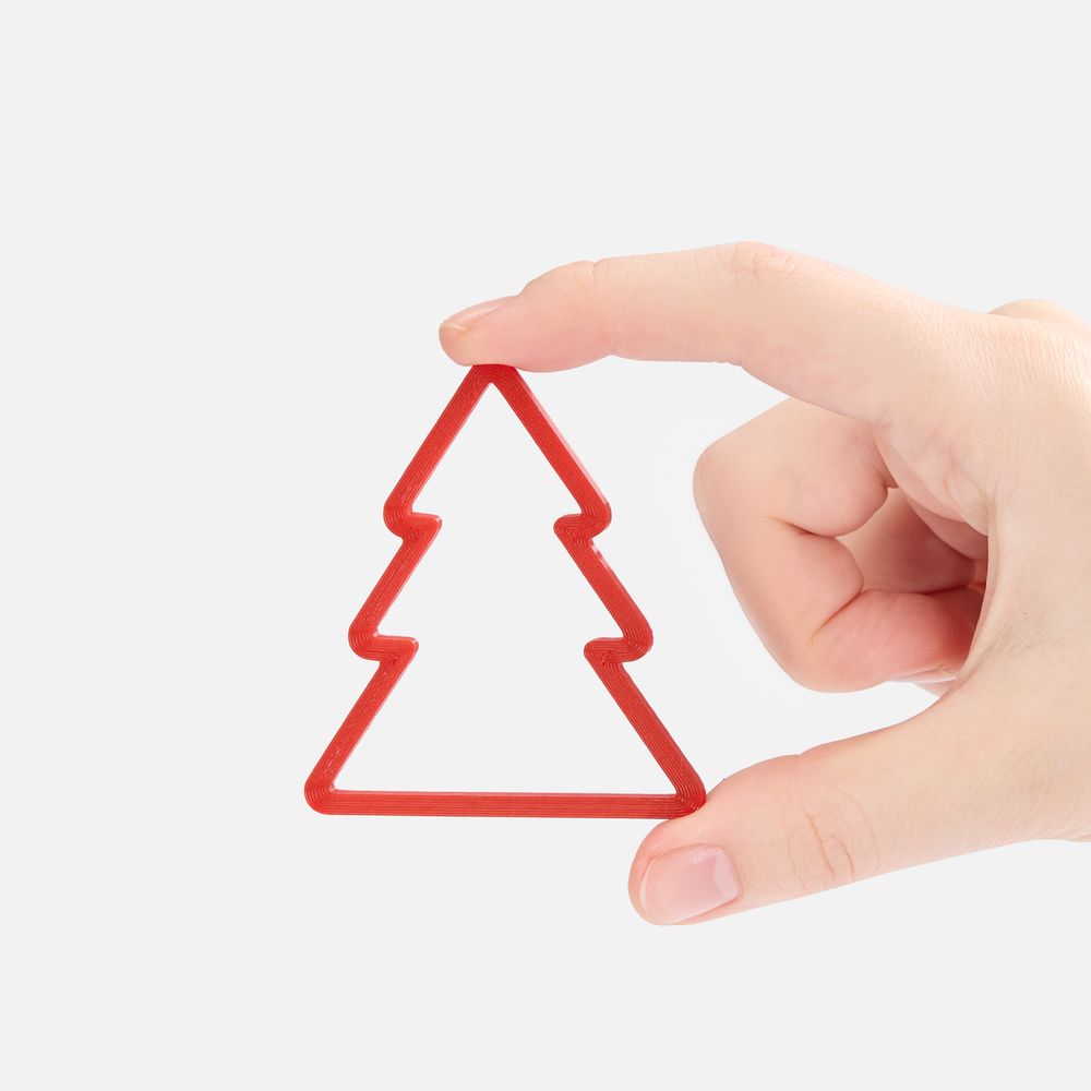 Подвеска «Елочка», 3D-печать, красная / Миниатюра WWW (1000)