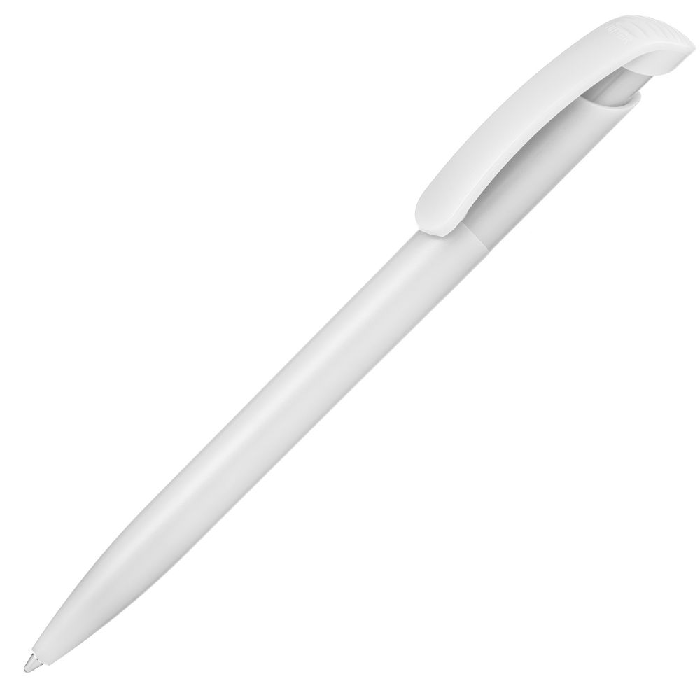 Ручка шариковая Clear Solid, белая / Миниатюра WWW (1000)
