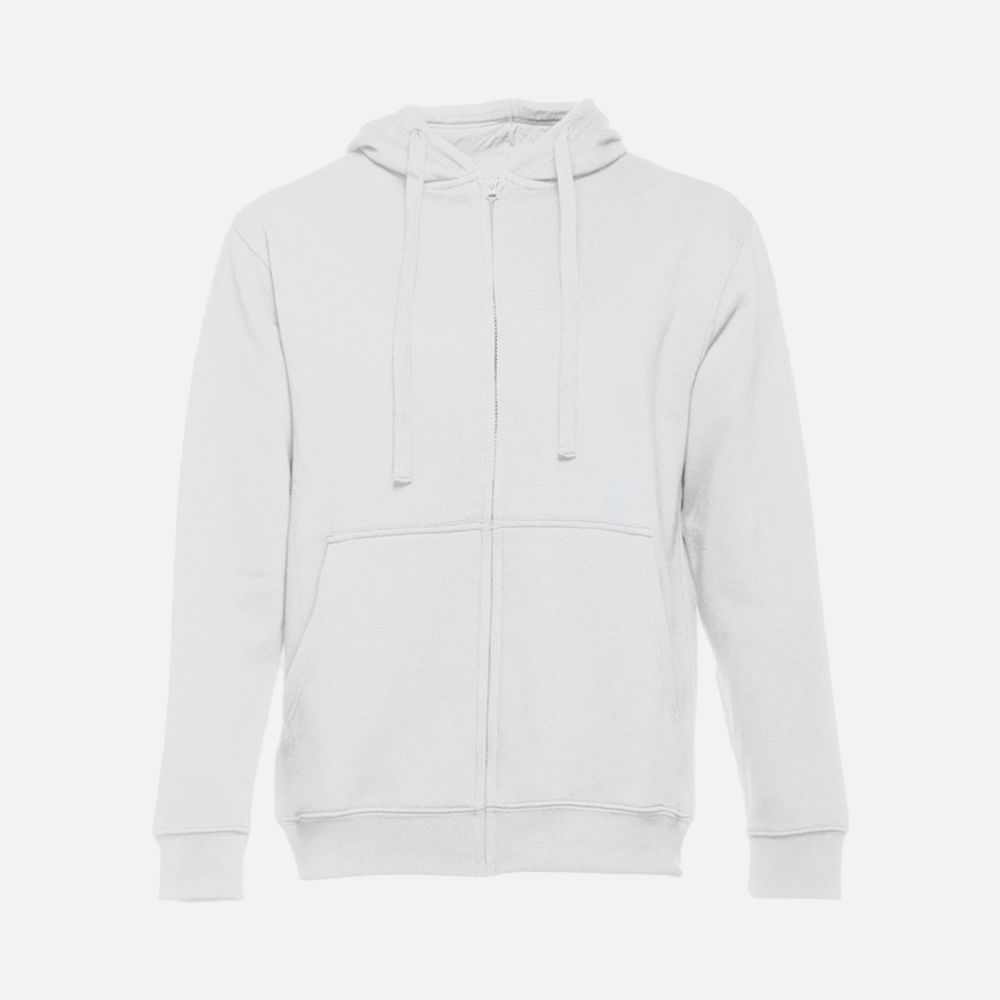 Толстовка мужская на молнии с капюшоном Amsterdam, белая / Миниатюра WWW (1000)