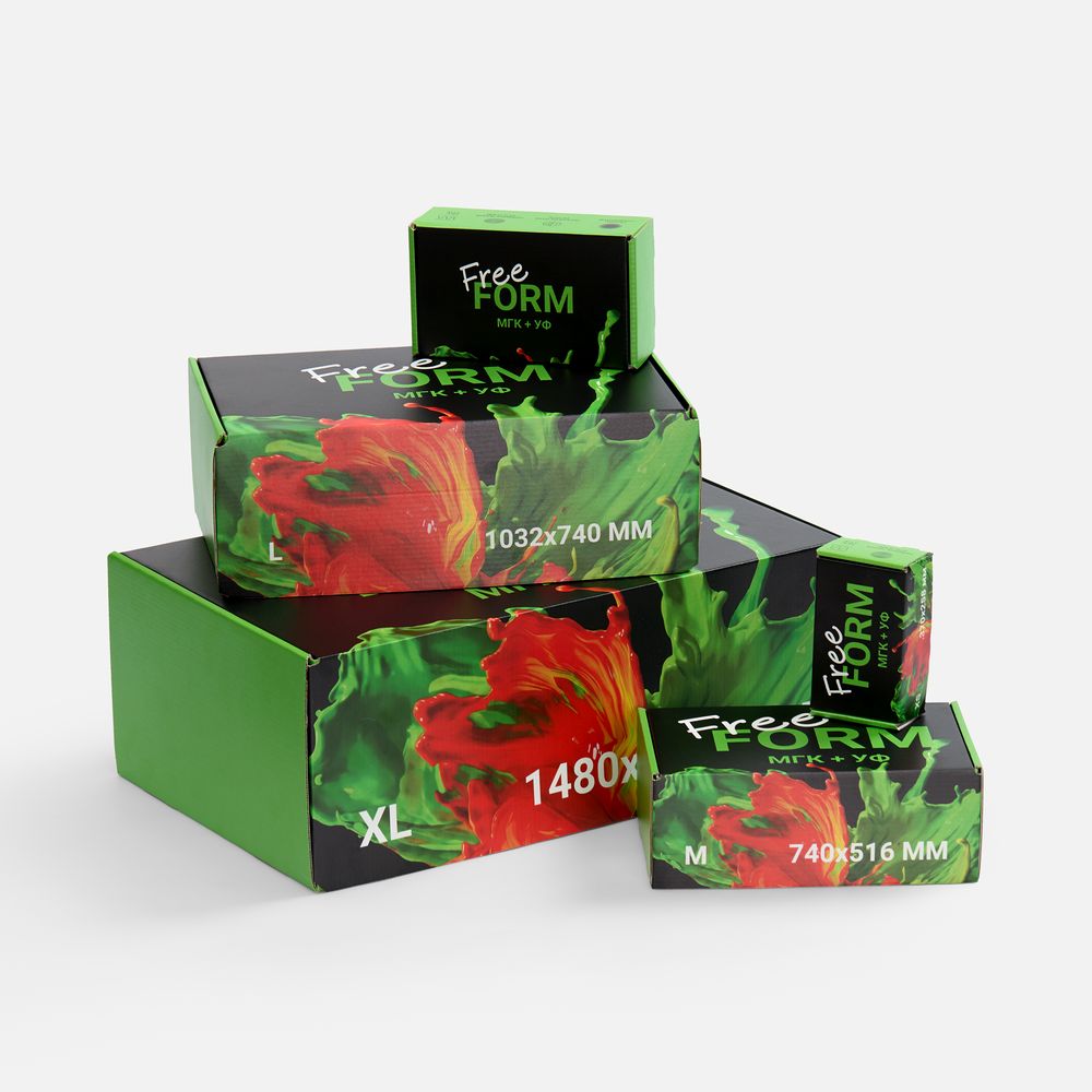 Коробка Freeform с печатью на заказ, размер XS / Миниатюра WWW (1000)