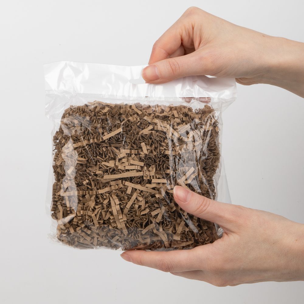 Бумажный наполнитель Chip, крафт / Миниатюра WWW (1000)