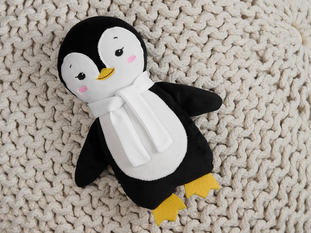 Мягкая игрушка Beastie Toys, пингвиненок с белым шарфом / Миниатюра WWW (1000)
