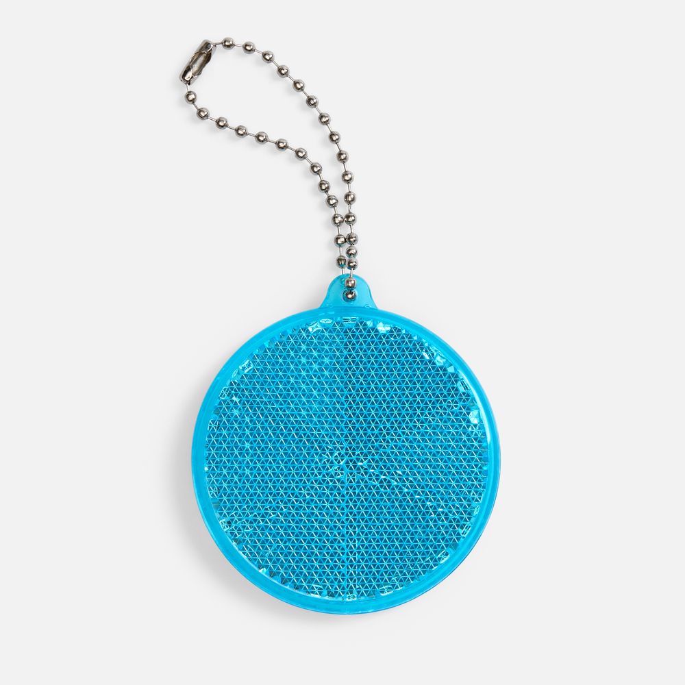 Пешеходный светоотражатель с цепочкой «Круг», синий / Миниатюра WWW (1000)