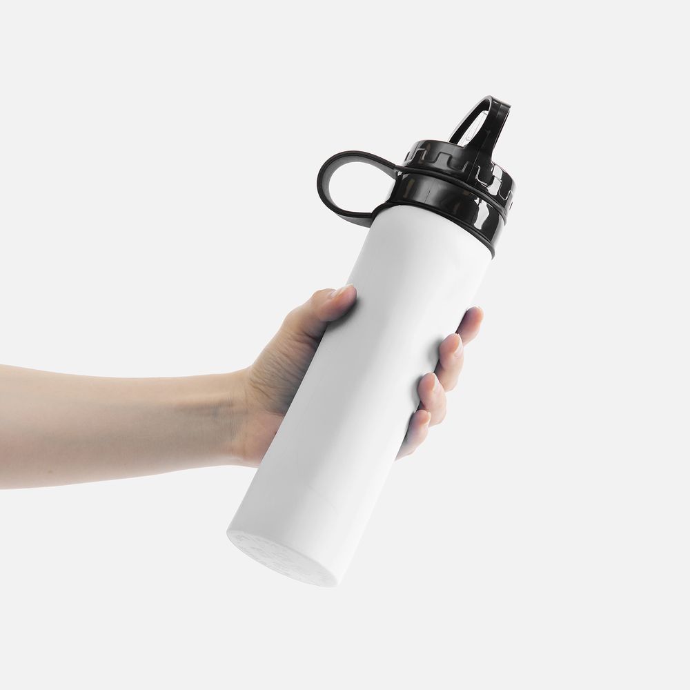 Складная бутылка для воды Langfossen, белая / Миниатюра WWW (1000)