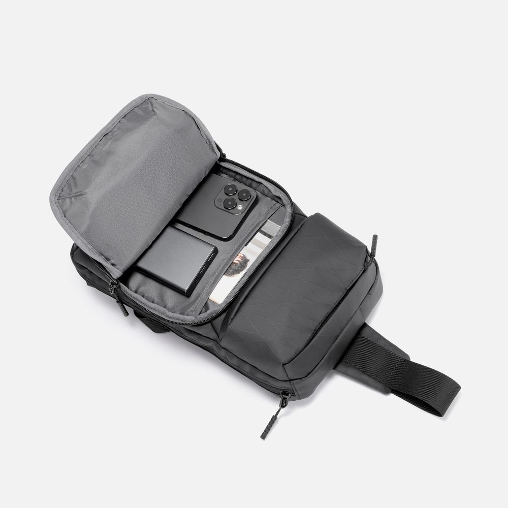 Рюкзак на одно плечо Jekko, черный / Миниатюра WWW (1000)