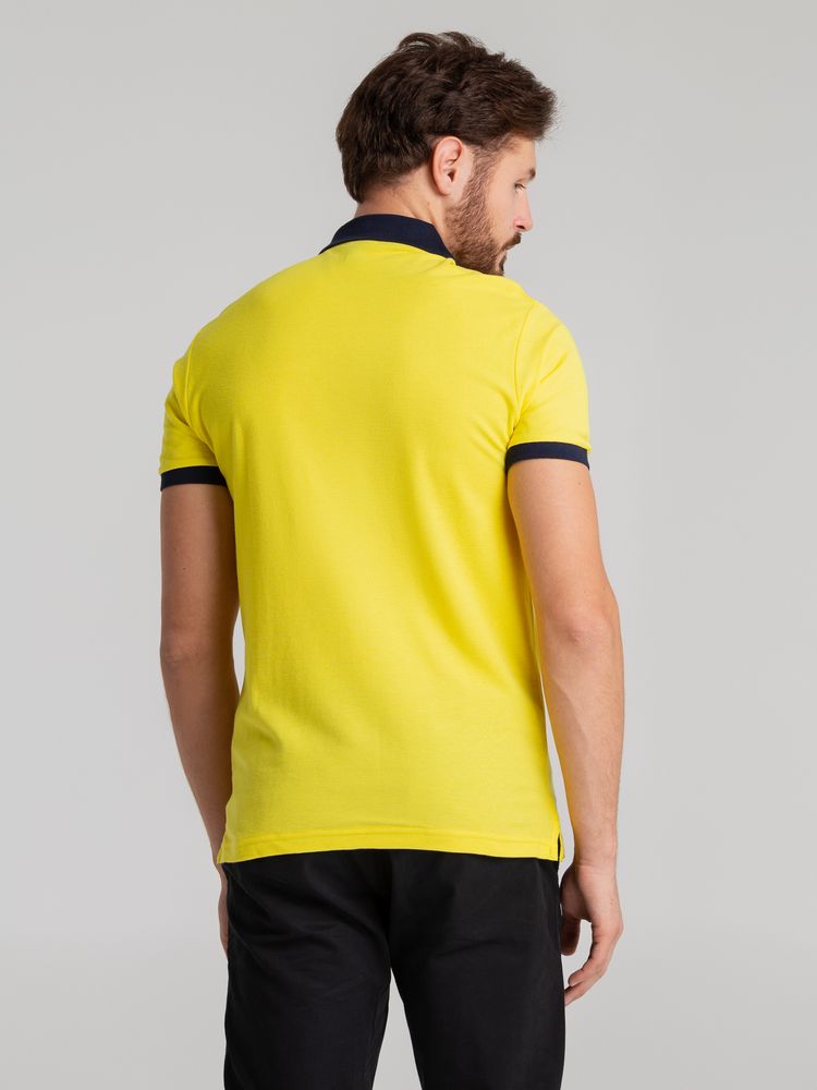 Рубашка поло Prince 190, желтая с темно-синим / Миниатюра WWW (1000)
