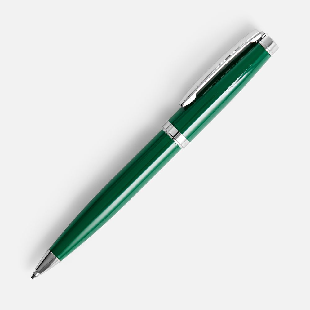 Ручка шариковая Letra Chrome, глянцевая, темно-зеленая / Миниатюра WWW (1000)