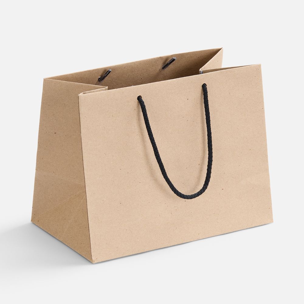 Пакет бумажный Stor, неокрашенный с черными ручками / Миниатюра WWW (1000)