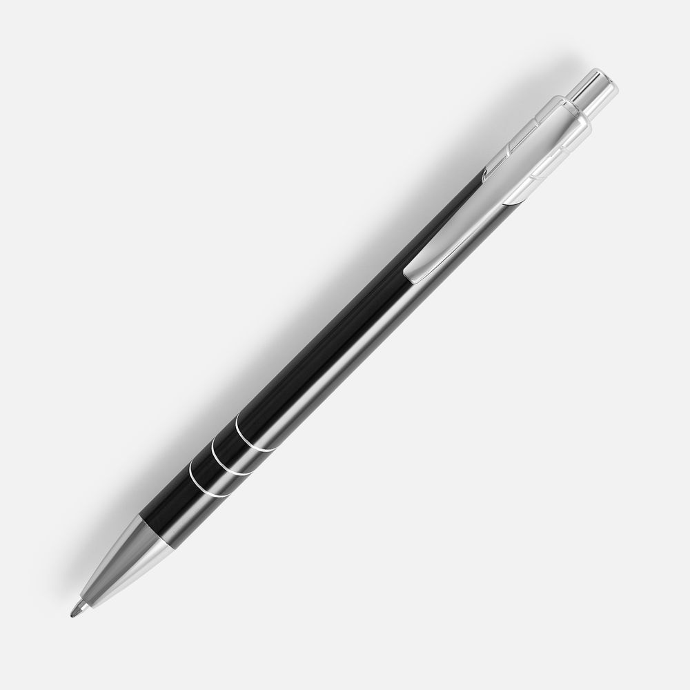 Ручка шариковая Underton Metallic, черная / Миниатюра WWW (1000)