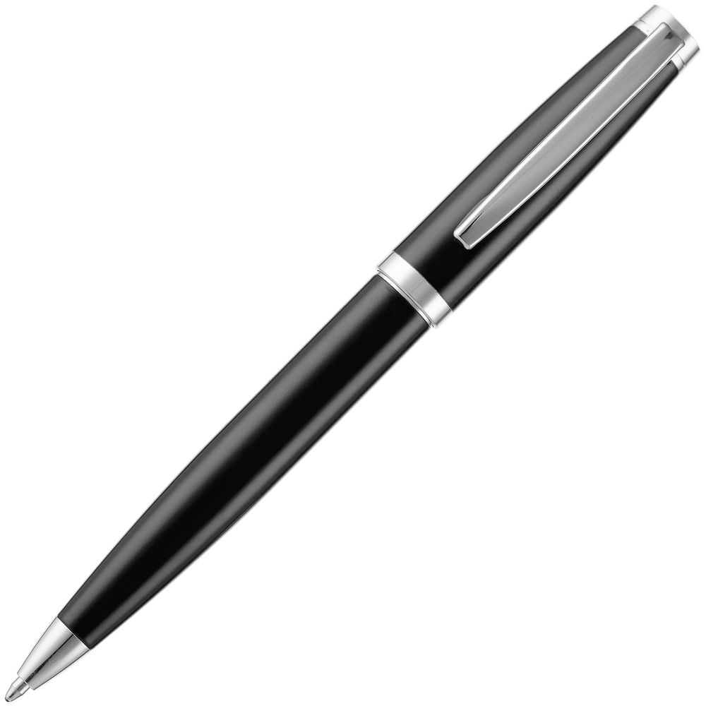 Ручка шариковая Letra Chrome, глянцевая, черная / Миниатюра WWW (1000)