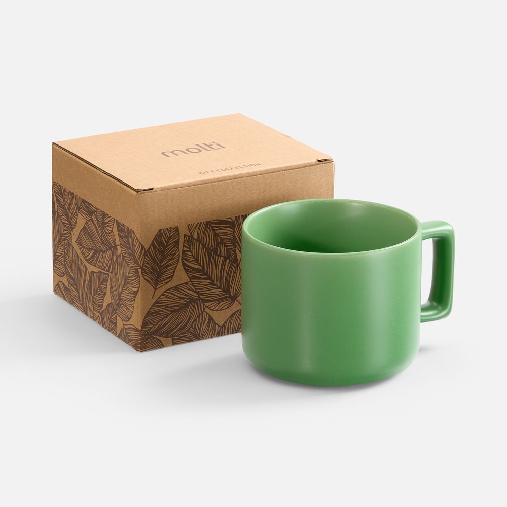 Чашка Jumbo в коробке матовая, зеленая / Миниатюра WWW (1000)