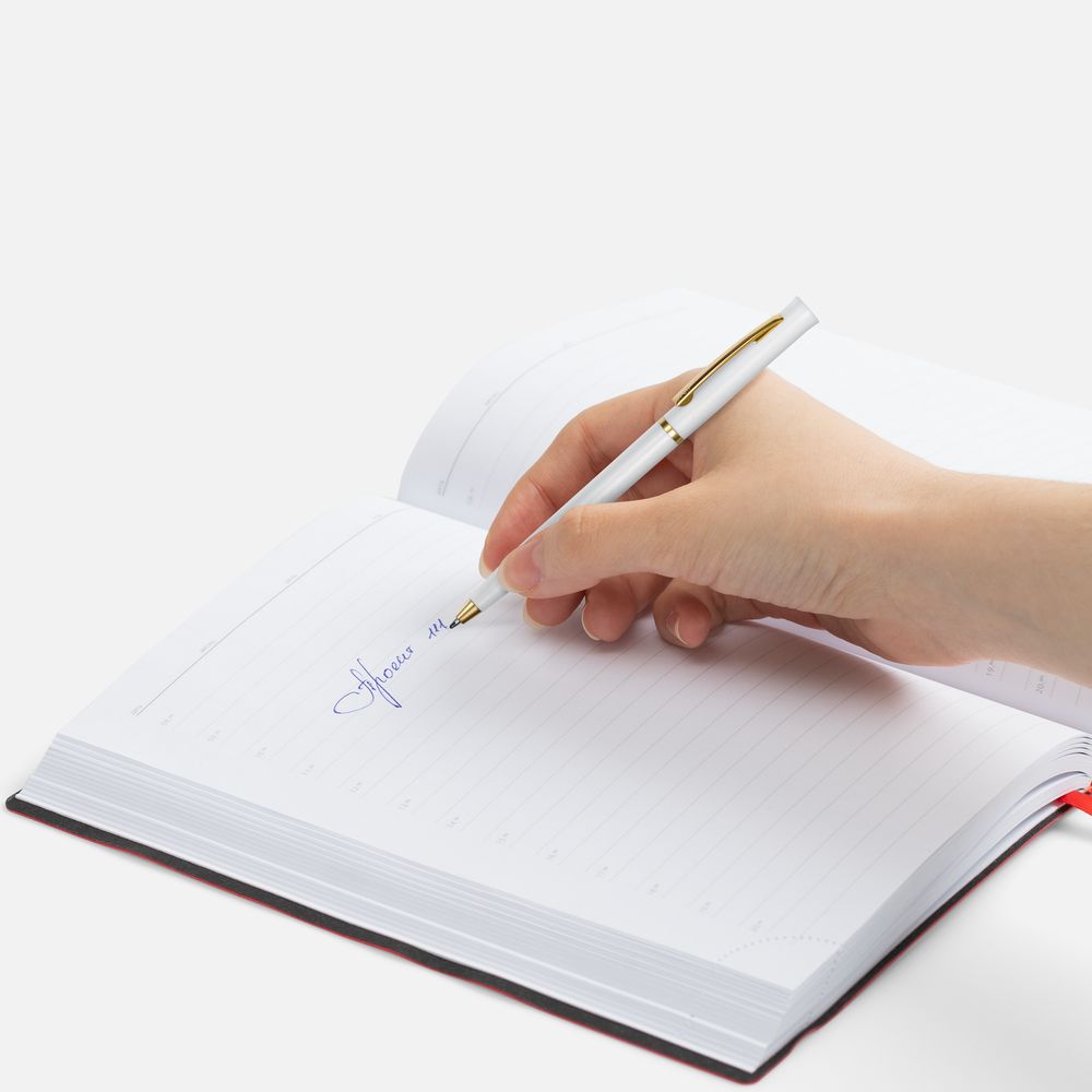 Ручка шариковая Euro Gold, белая / Миниатюра WWW (1000)