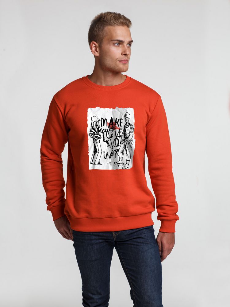 Толстовка Make Love, красная / Миниатюра WWW (1000)