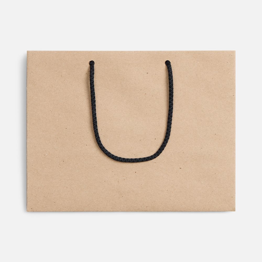 Пакет бумажный Stor, неокрашенный с черными ручками / Миниатюра WWW (1000)