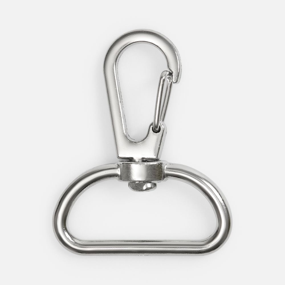 Застежка-карабин Snap Hook, L, серебристая (хром) / Миниатюра WWW (1000)