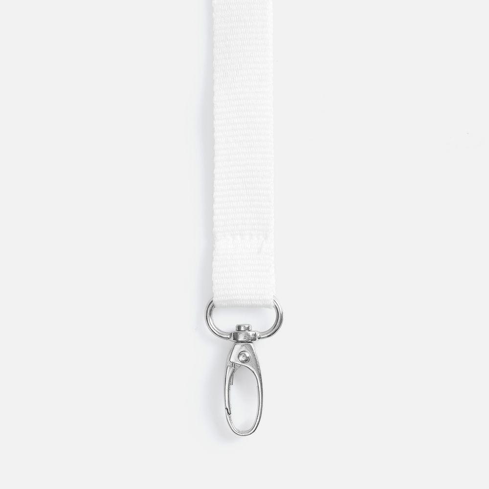 Лента для бейджа Pin, белая / Миниатюра WWW (1000)