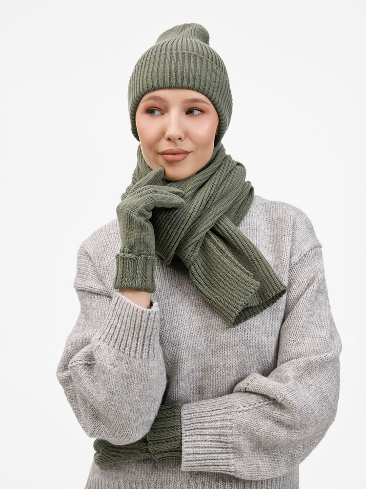 Шапка Catch Match без помпона, зеленая (полынь) / Миниатюра WWW (1000)