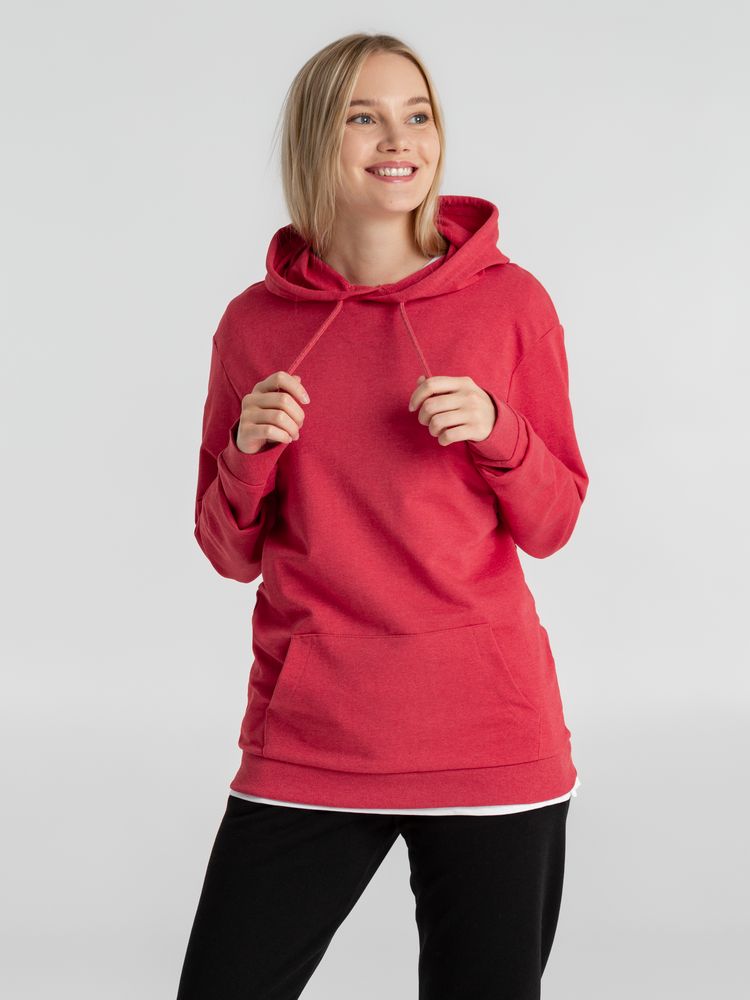 Толстовка с капюшоном унисекс Hoodie, красный меланж / Миниатюра WWW (1000)