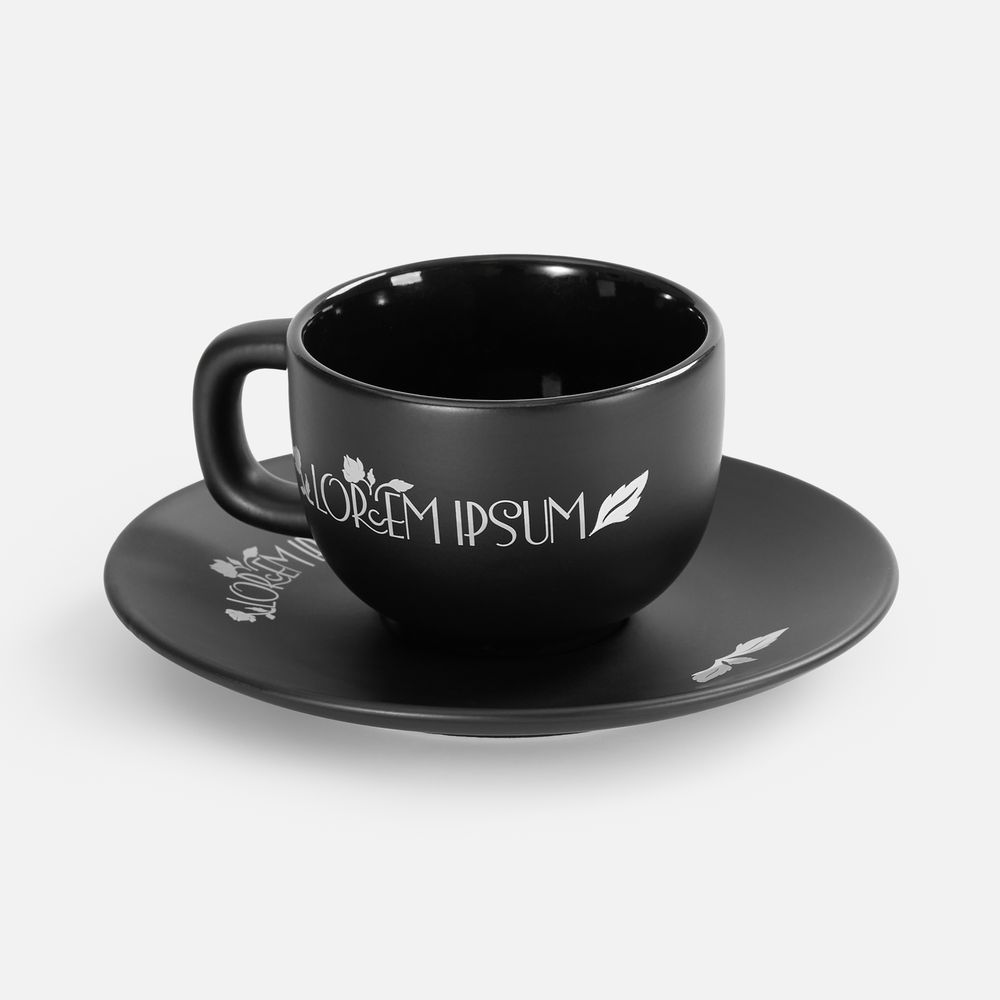 Чайная пара Stansa, черная / Миниатюра нанесения (1000)