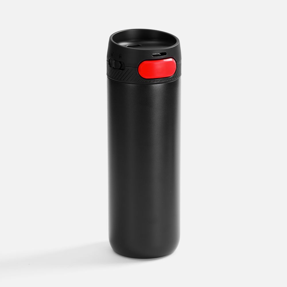 Термостакан X1 с цветной кнопкой, черный с красным / Миниатюра WWW (1000)