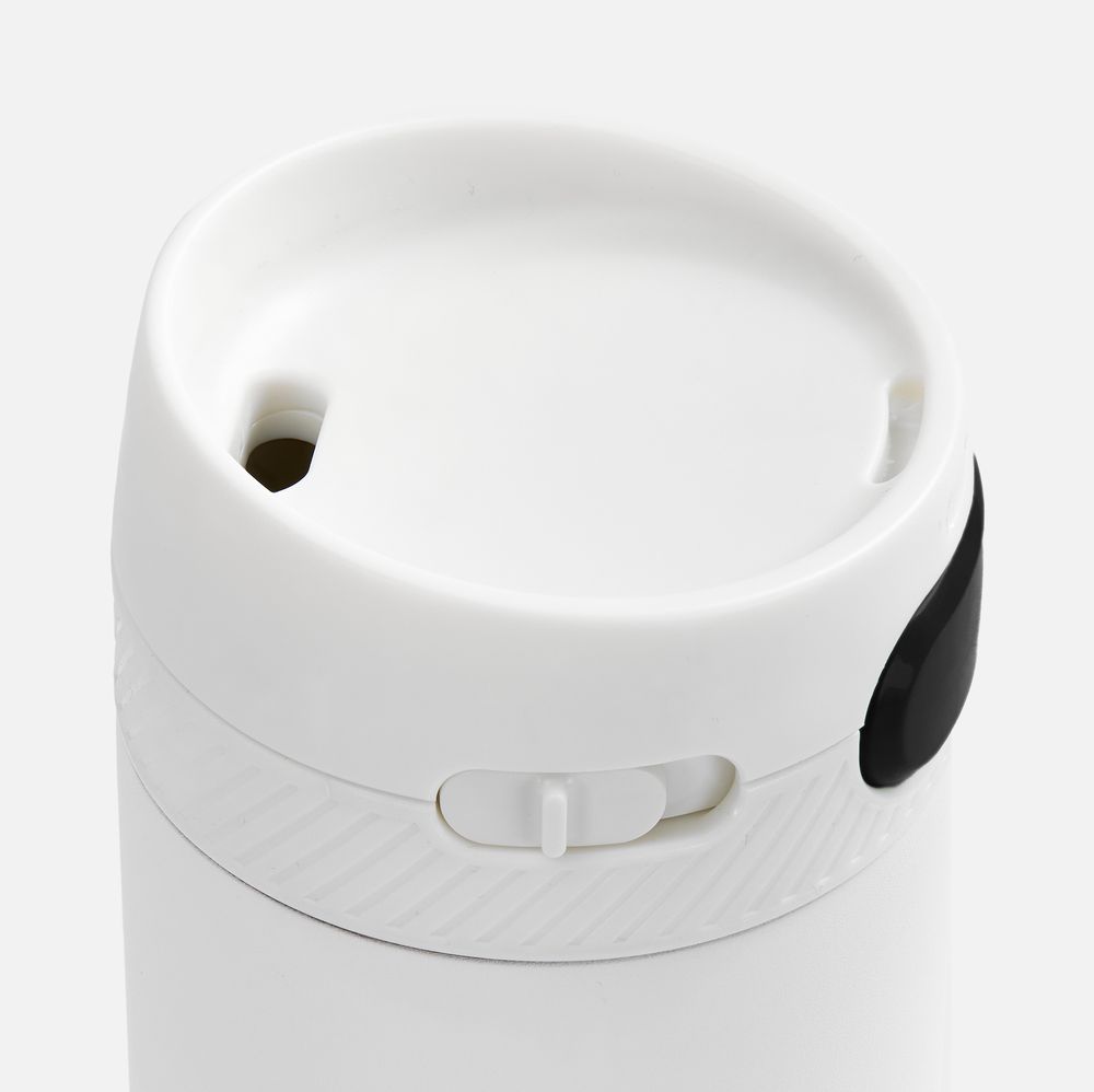 Термостакан X1 с цветной кнопкой, белый с черным / Миниатюра WWW (1000)