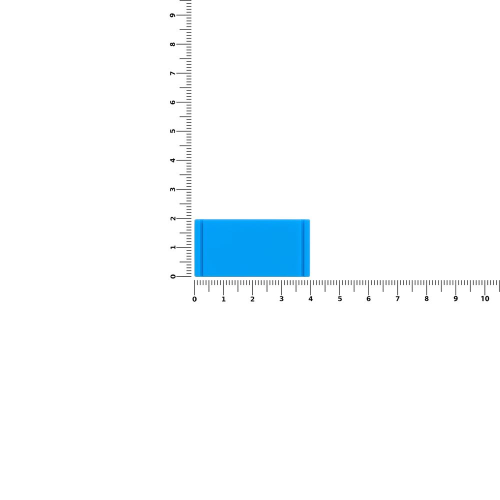 Лейбл из ПВХ Dzeta, XS, голубой / Миниатюра WWW (1000)