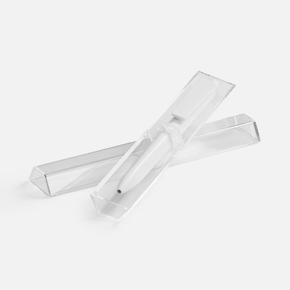 Ручка шариковая Ridge в футляре, белая / Миниатюра WWW (1000)