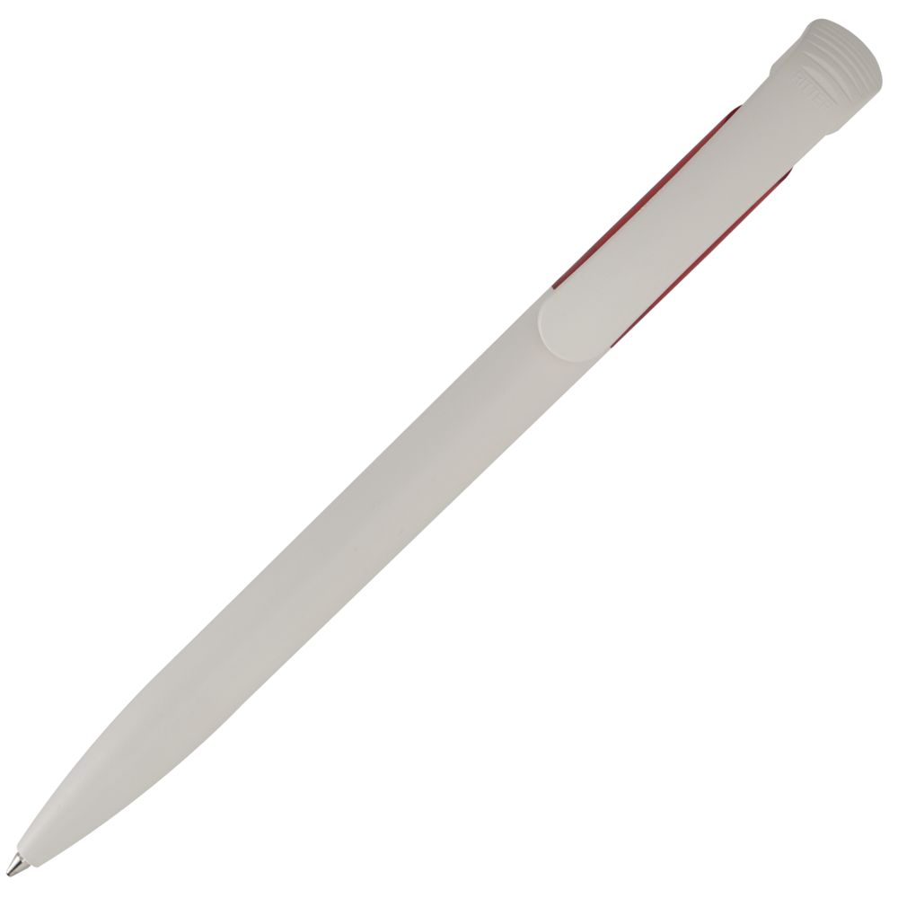 Ручка шариковая Bio-Pen, белая с красным / Миниатюра WWW (1000)