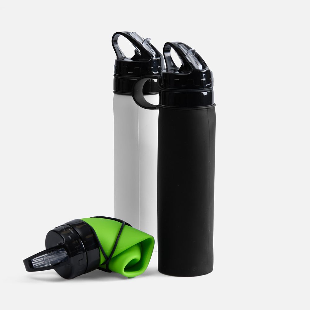 Складная бутылка для воды Langfossen, белая / Миниатюра WWW (1000)