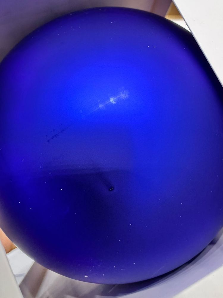 Оформительский шар Finery, 10 см, матовый синий / Миниатюра WWW (1000)