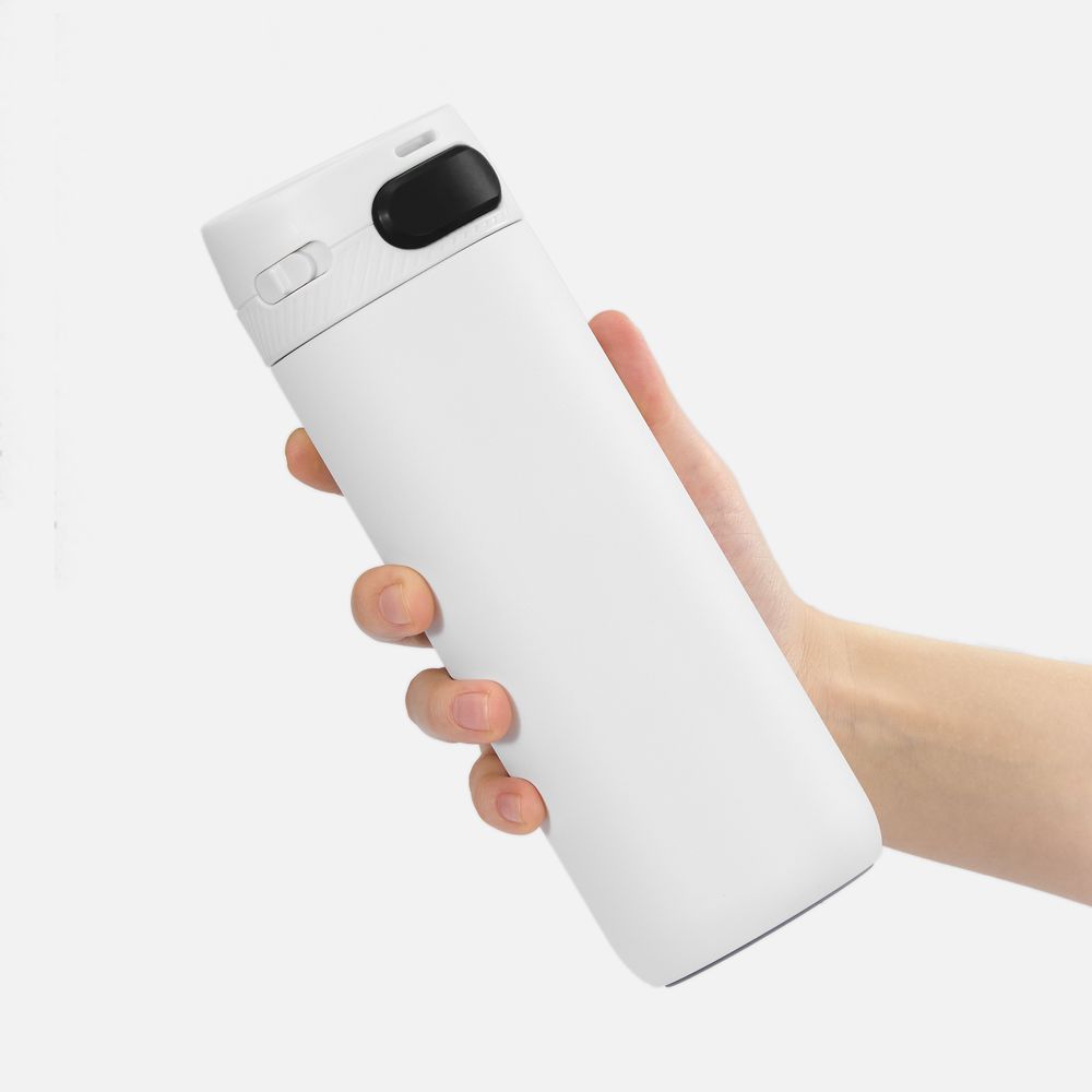 Термостакан X1 с цветной кнопкой, белый с черным / Миниатюра WWW (1000)