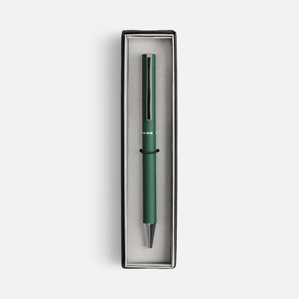 Ручка шариковая Blade Soft Touch в футляре, зеленая / Миниатюра WWW (1000)