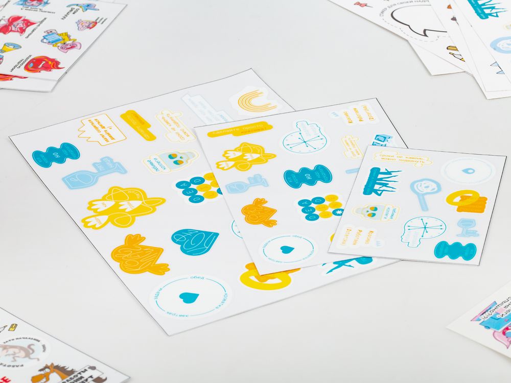 Наклейки UV-DTF Stiker Pack на заказ, L / Миниатюра WWW (1000)
