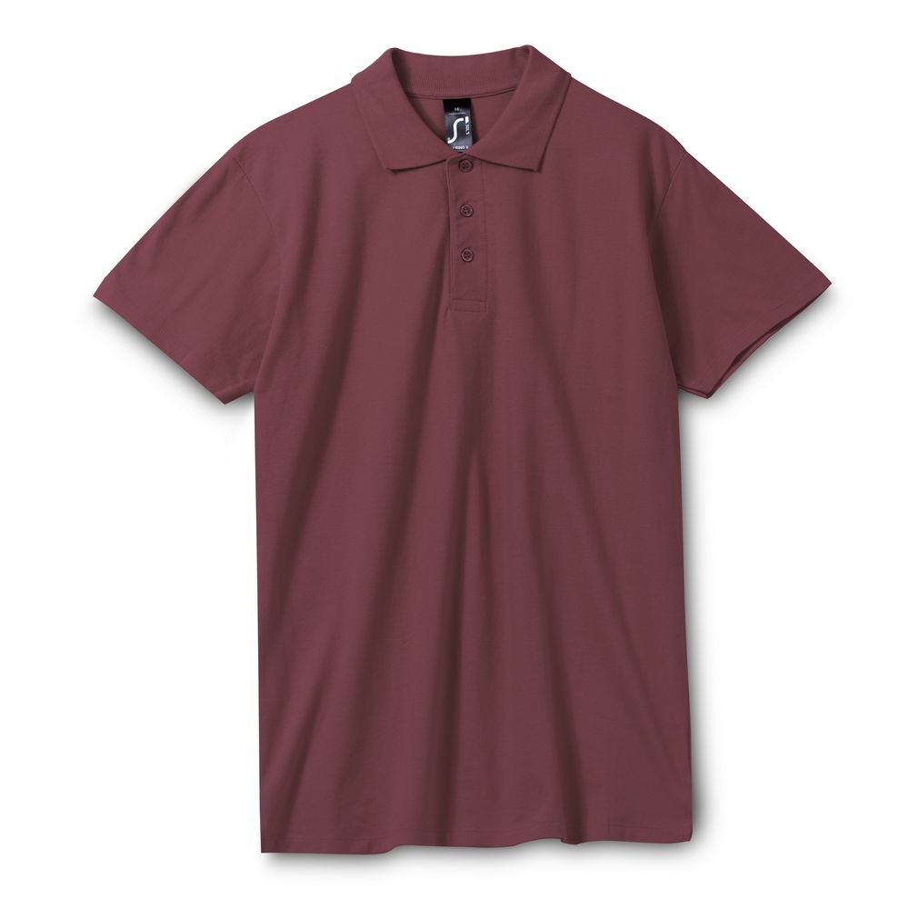 Рубашка поло мужская Spring 210, бордовая / Миниатюра WWW (1000)