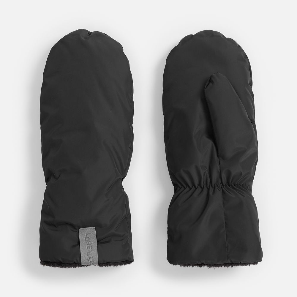 Варежки Warmshape, черные / Миниатюра нанесения (1000)