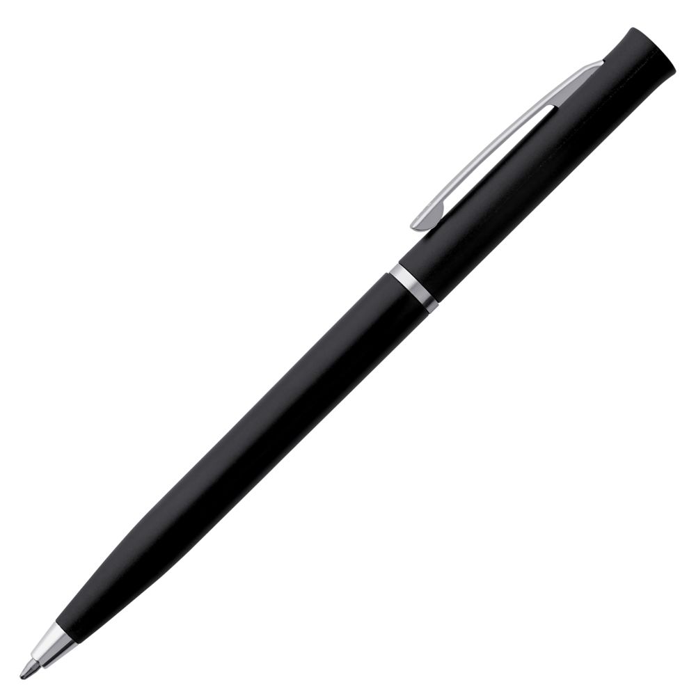 Ручка шариковая Euro Chrome, черная / Миниатюра WWW (1000)