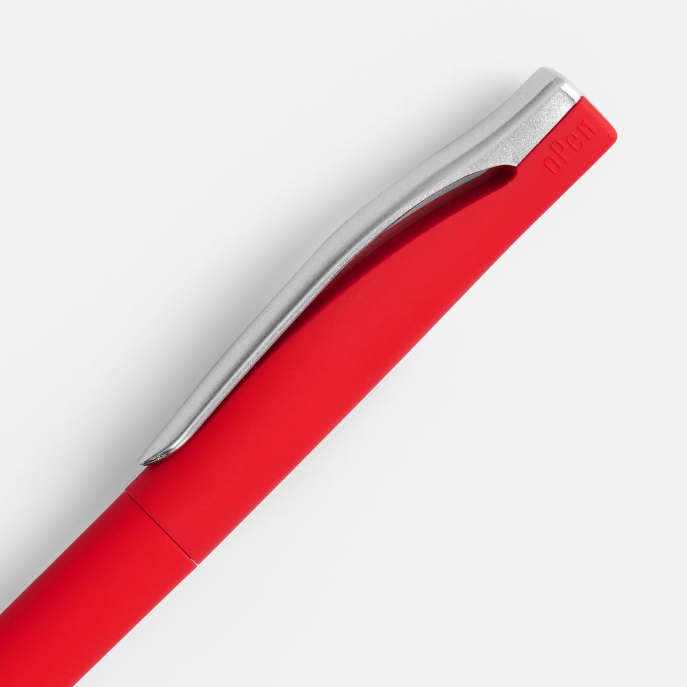 Ручка шариковая Pin Soft Touch, красная / Миниатюра WWW (1000)
