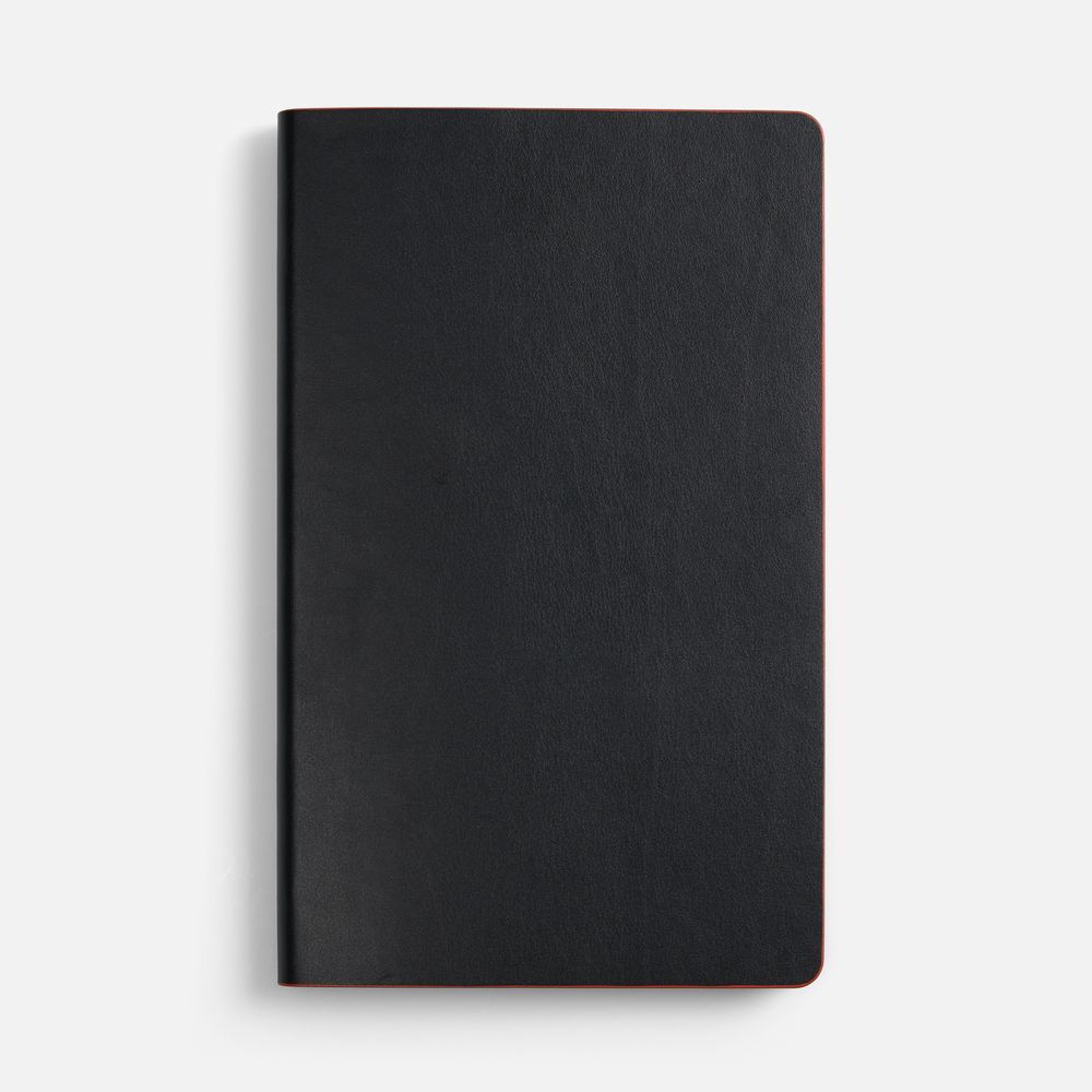 Ежедневник Trait, недатированный, черный с красным / Миниатюра WWW (1000)
