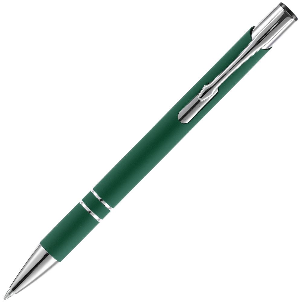 Ручка шариковая Keskus Soft Touch, зеленая / Миниатюра WWW (1000)