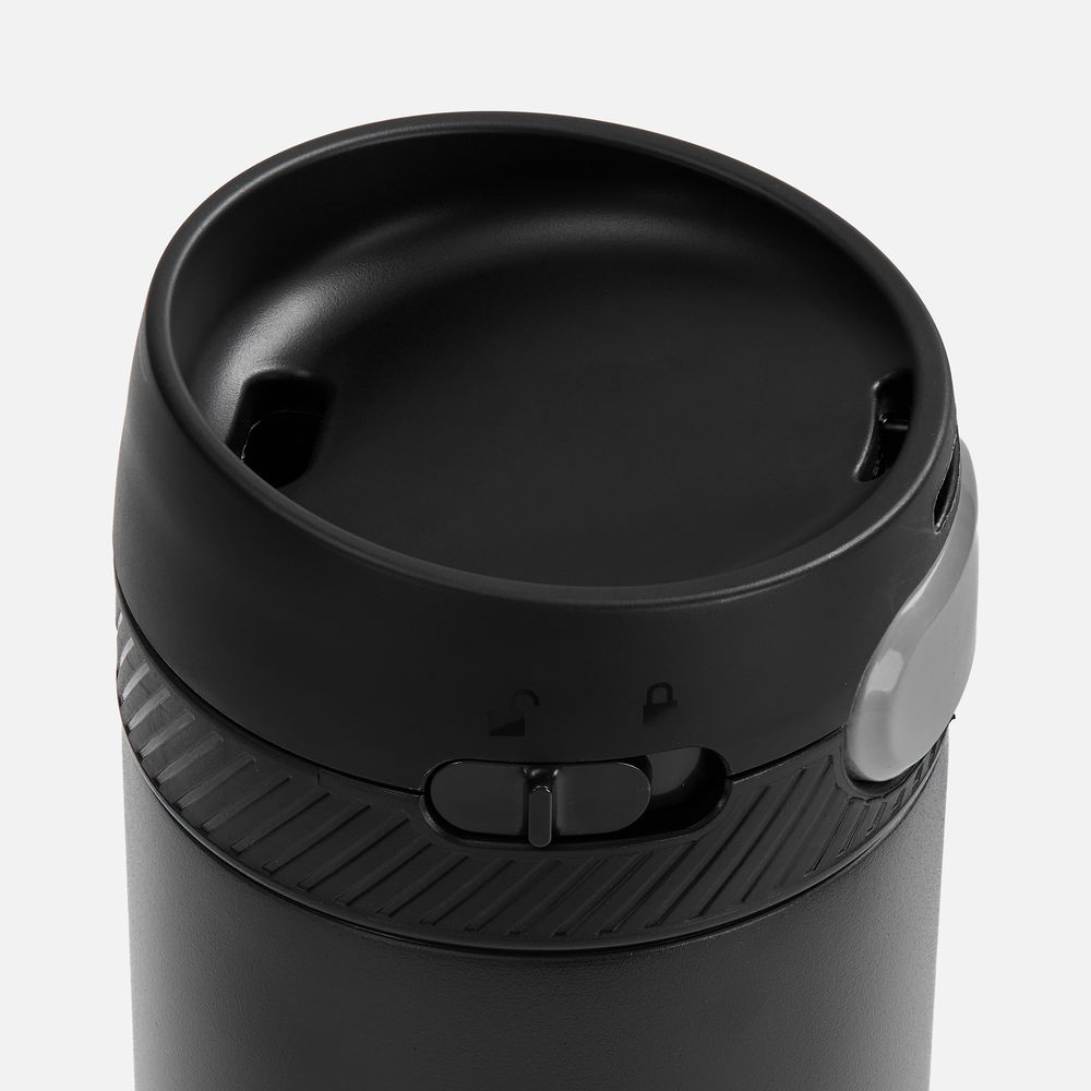 Термостакан X1 с цветной кнопкой, черный с серым / Миниатюра WWW (1000)