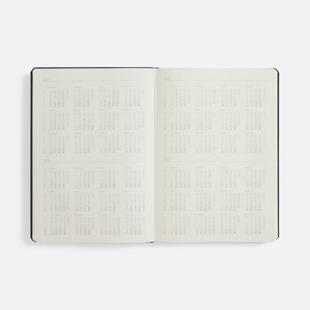 Ежедневник Urban Hard, недатированный, черный / Миниатюра WWW (1000)