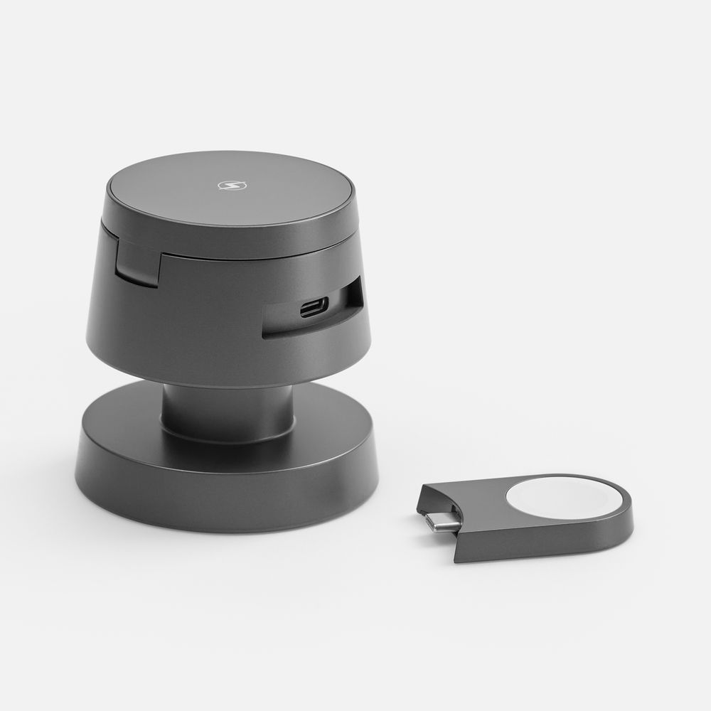 Станция беспроводной зарядки с подсветкой Lume, серая / Миниатюра WWW (1000)