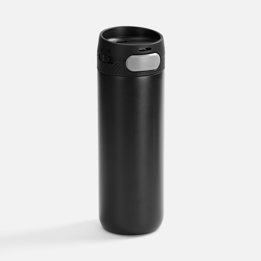 Термостакан X1 с цветной кнопкой, черный с серым / Миниатюра WWW (1000)