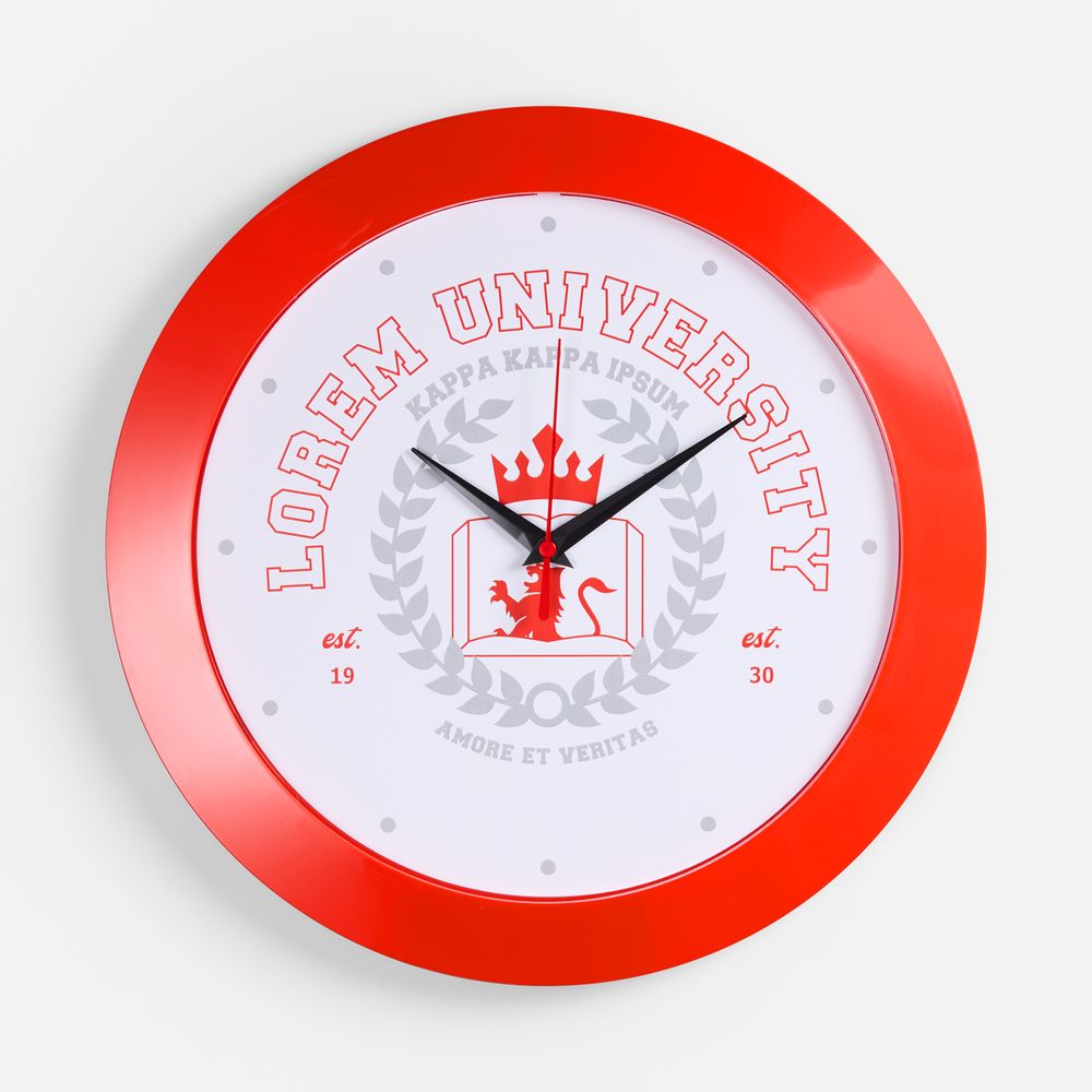 Часы настенные Vivid Large, красные / Миниатюра WWW (1000)