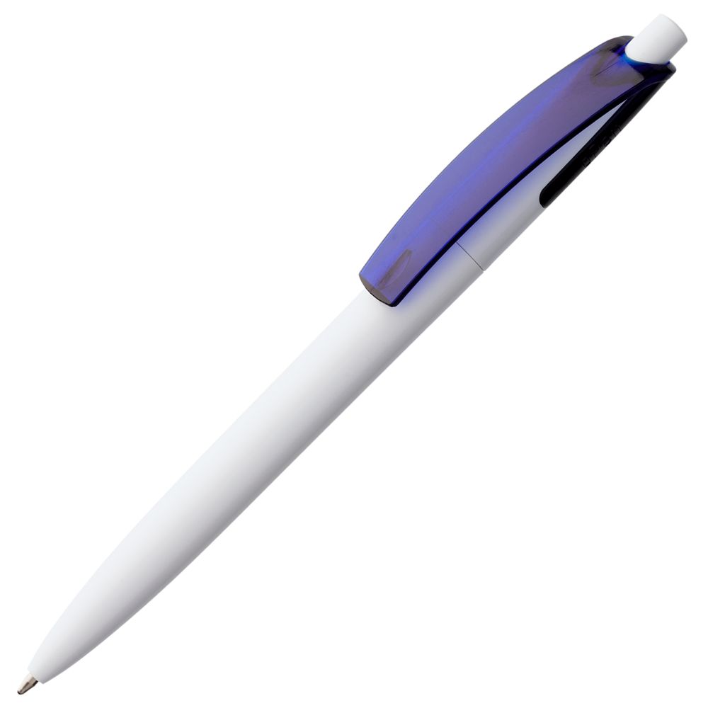 Ручка шариковая Bento, белая с синим / Миниатюра WWW (1000)