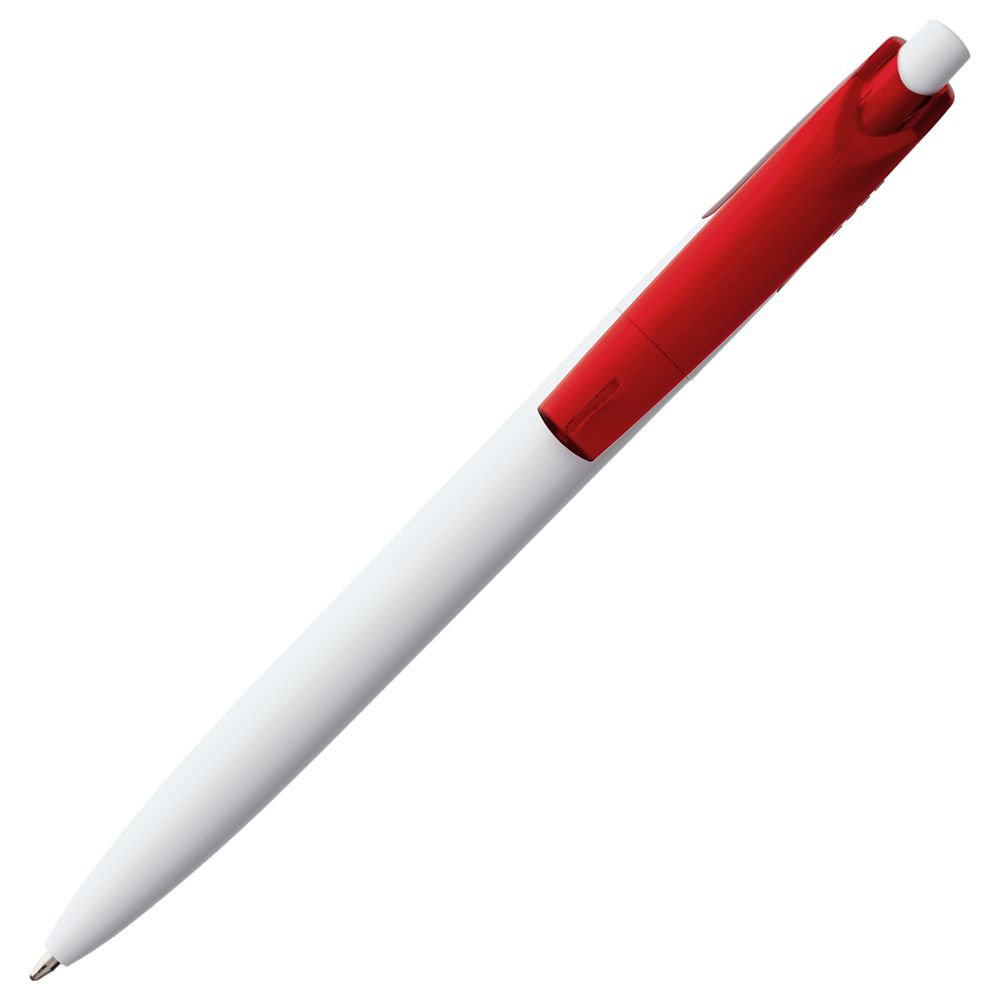 Ручка шариковая Bento, белая с красным / Миниатюра WWW (1000)