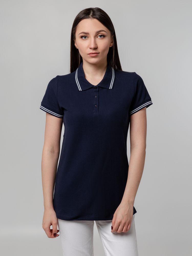 Рубашка поло женская Virma Stripes Lady, темно-синяя / Миниатюра WWW (1000)