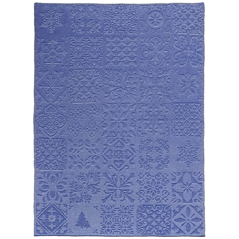 Плед Ornamental, синий / Миниатюра WWW (1000)