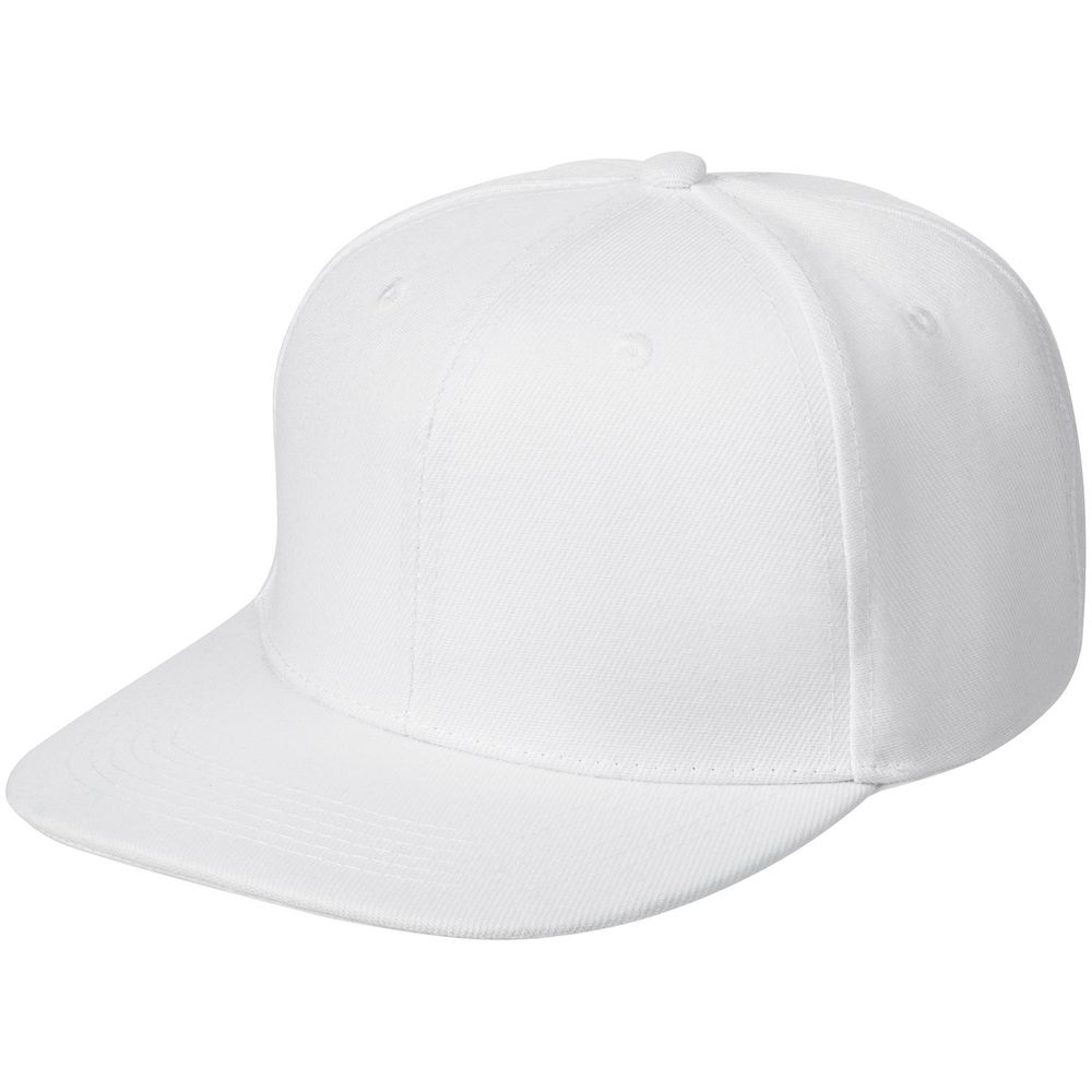 Бейсболка Snapback с прямым козырьком, белая / Миниатюра WWW (1000)