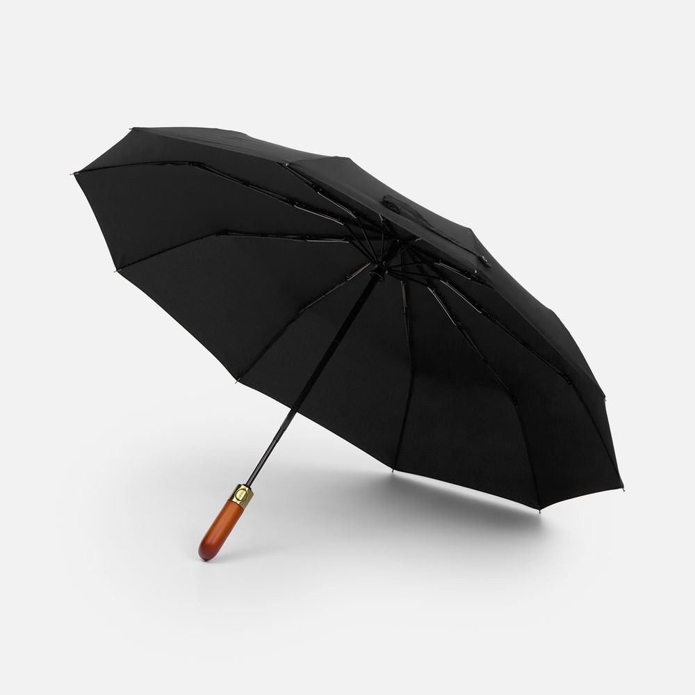 Зонт складной Cloudburst, черный / Миниатюра WWW (1000)
